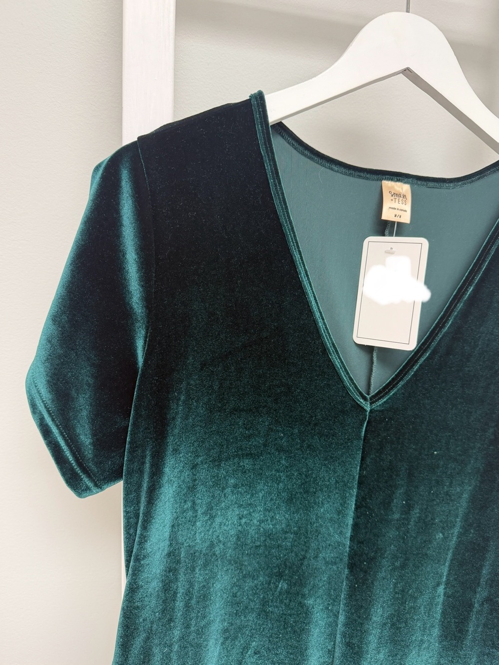 Velvet Romper size Medium Rich Green color from smash+tess - Picture 2 of 2